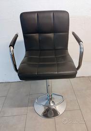 Sgabello girevole in similpelle