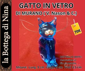 Gatto in vetro di Murano