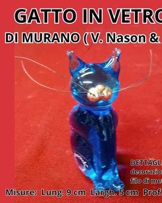 Gatto in vetro di Murano