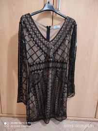 abito corto in tulle lavorato 