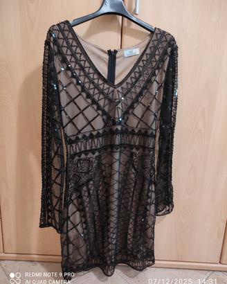 abito corto in tulle lavorato 