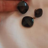 orecchini pendenti agata nera 