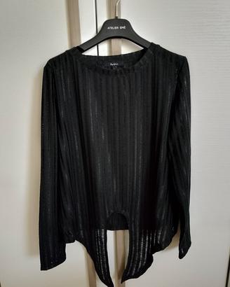 Blusa donna nera, marca Pepe Jeans, taglia L