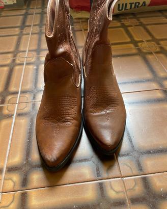 Stivaletti Texani Marroni Donna n. 40