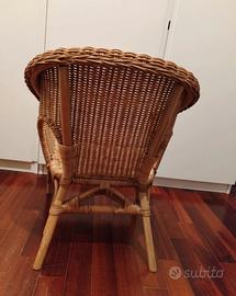poltroncina in rattan per bambini 