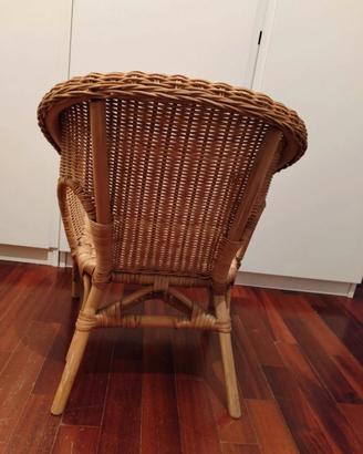 poltroncina in rattan per bambini 