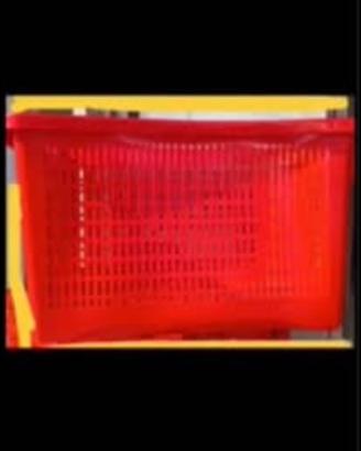 cesta di plastica colore rosso o verde