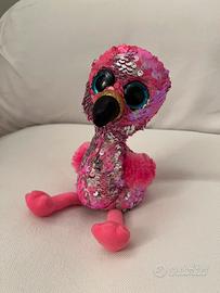 Peluche fenicottero rosa Pinky Ty Flippables cm 15