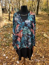 Maglia lunga curvy Sophia 3XL nera oversize