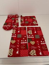 Set canovacci da cucina natalizi. Nuovo.