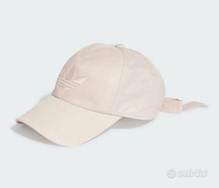 Adidas cappello in satin rosa con logo NUOVO 