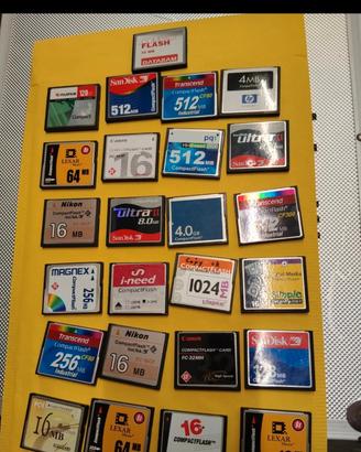 lotto schede compact flash miste 25 pz CF