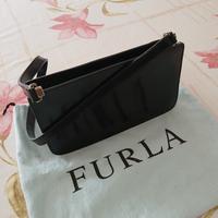 Furla-Borsa Baguette Nera Y2K-Pelle Verniciata