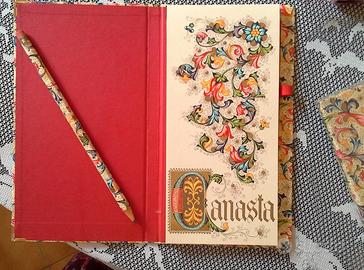 Libretto da collezione segnapunti gioco Canasta.