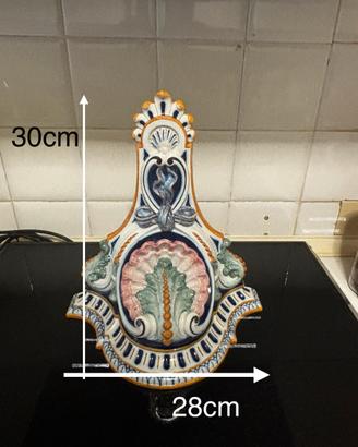 Mensola in ceramica maiolica