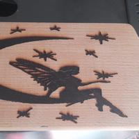 tagliere in,legno aerografato