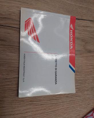 libretto di garanzia Honda