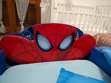LETTO SPIDERMAN EFFETTO LUCE NOTTE