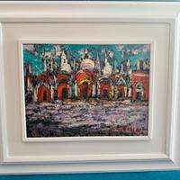 Giuseppe Viola.Olio su broccato 30x40