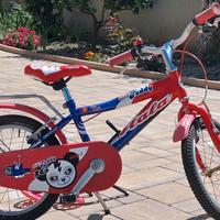 Bici Atala 16'' con portapacchi e rotelle