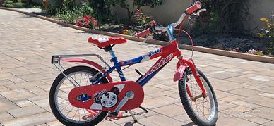 Bici Atala 16'' con portapacchi e rotelle