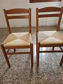 Sedie in legno 5 pezzi
