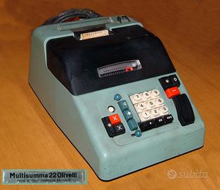 Calcolatrice OLIVETTI Multisumma 22 vintage antica