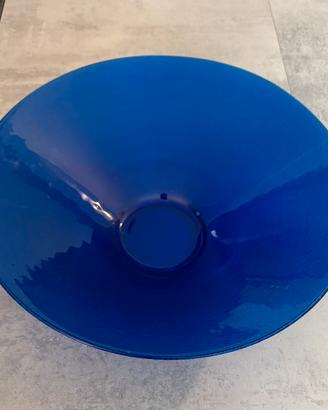 Grande ciotola/fruttiera in vetro blu-Ø 35 cm