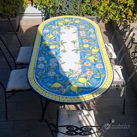 tavolo da giardino in pietra lavica