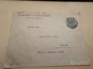 Busta 1930s Credito Italiano Milano - 5c Imperiale