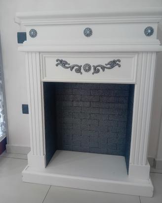 finto camino in legno