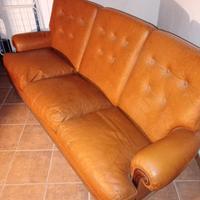 divano 3posti in vera pelle lungo 210cm vedi foto