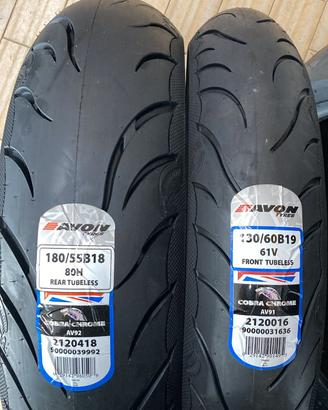 Coppia pneumatici Harley AVON Cobra Chrome nuovi