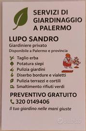 Lavoro di giardinaggio