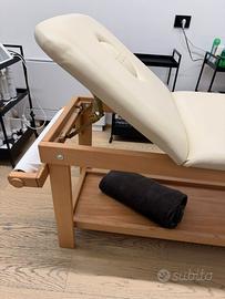 Lettino fisso in legno per massaggi con foro viso