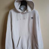 FELPA "ADIDAS" CON CAPPUCCIO BIANCA ORIGINALE XL.