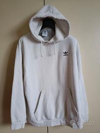 FELPA "ADIDAS" CON CAPPUCCIO BIANCA ORIGINALE XL.