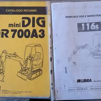 Manuale uso e manutenzione per escavatore