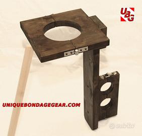 Gogna bondage collo e polsi bdsm in robusto legno