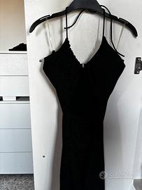 vestito nero brillantinato