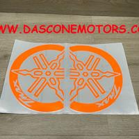 2 adesivi scudo tmax 500 530 560 ARANCIO FLUO