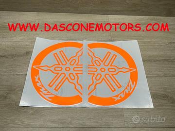 2 adesivi scudo tmax 500 530 560 ARANCIO FLUO