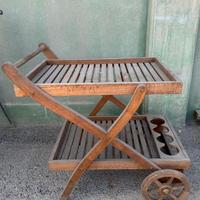 carrello da giardino in legno teak