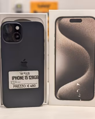 iPhone 15 128GB nero usato garanzia 