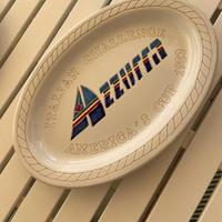 Piatto ceramica sarda "America's cup-Azzurra"