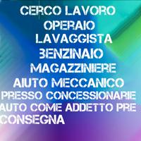 Operaio Lavaggista Magazziniere Benzinaio aiut mec