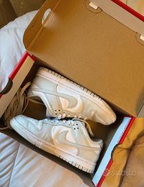 Nike Dunk low white/photon dust-white 35.5 donna