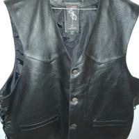 Gilet in pelle da biker