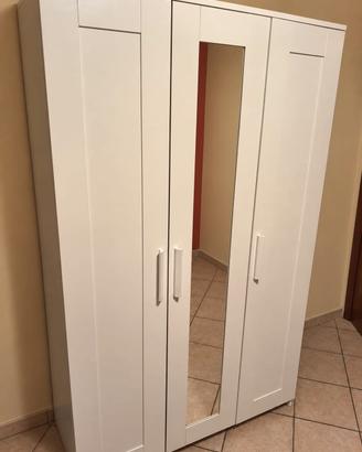 Armadio IKEA BRIMNES 3 ante con specchio - Bianco