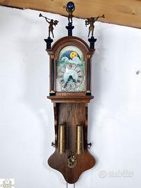 176378 Antico orologio pendolo olandese cn lunario